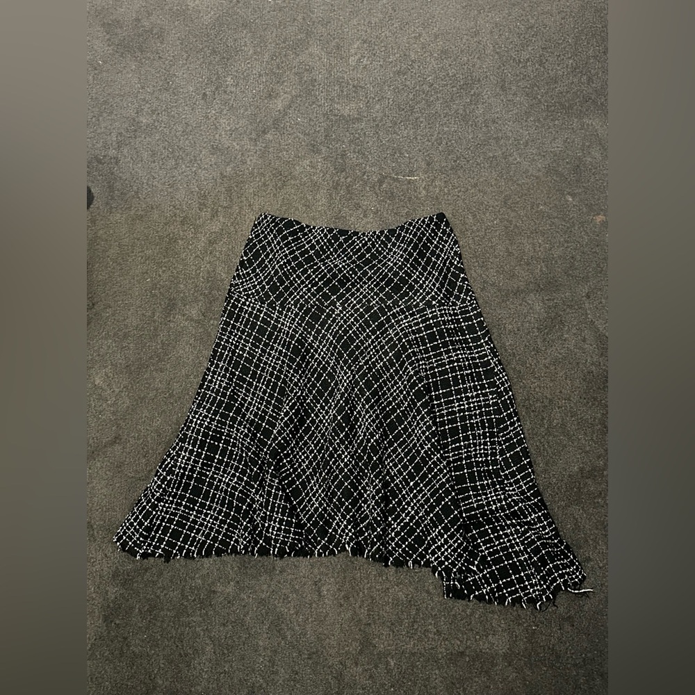 Allison Taylor Black and White Asymmetrical Skirt